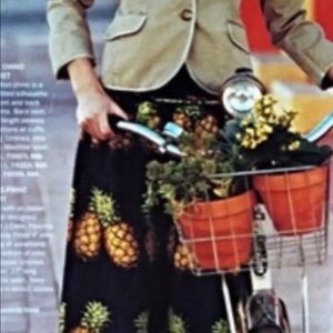 J CREW pineapple navy skirt